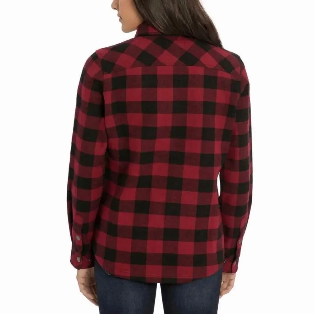 Orvis NWT Buffalo Plaid Shirt Fleece Lined Jacket Women S